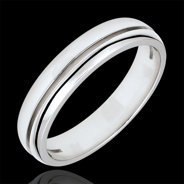 White Gold Olympia Wedding Band - Small Model - 18 carats