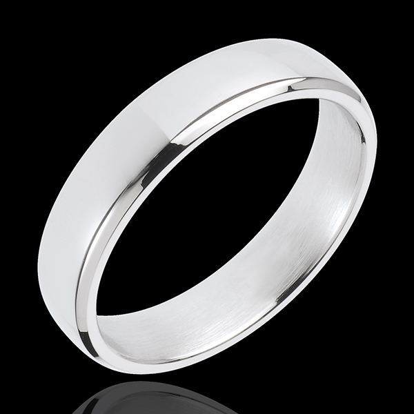 White Gold Squared Wedding Ring