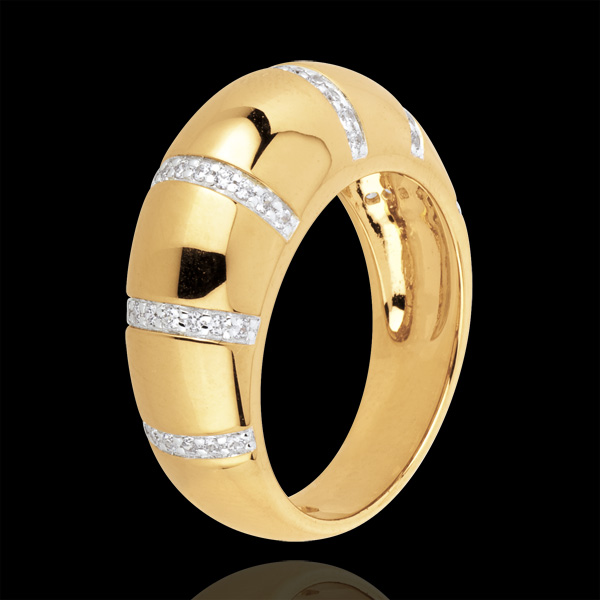 Yellow Gold and Diamond Gaya Ring