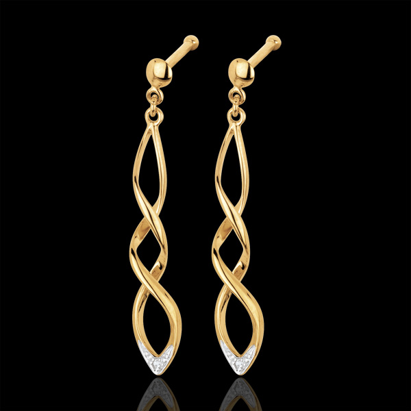 Yellow gold and Diamond Spectacle Earrings