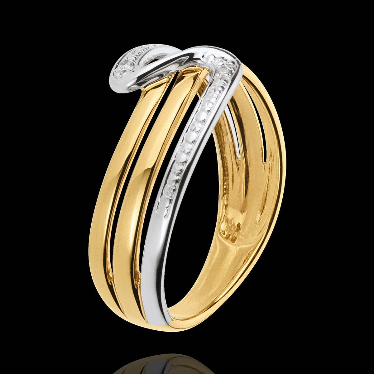 Yellow Gold Silence Ring : Edenly jewellery