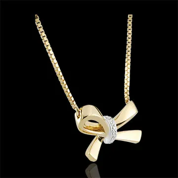 Collier Schleife Carlotta - Gelbgold