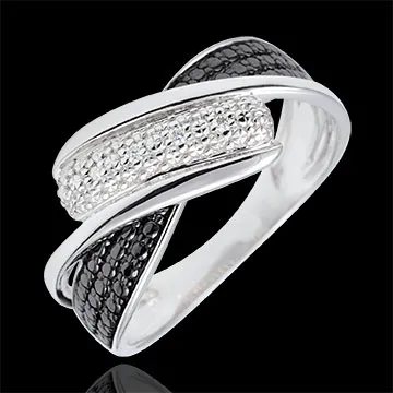 Ring Dämmerschein - Kinese - Weiße Diamanten - 9 Karat