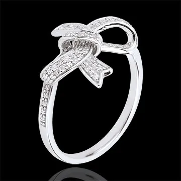 Ring Wertvolle Schleife - Silber und Diamanten