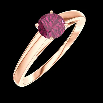 « L'Atelier » Nº1009509 - Anillo Oro rosa 18 quilates - Rubí sintético redondo 0.3 quilates