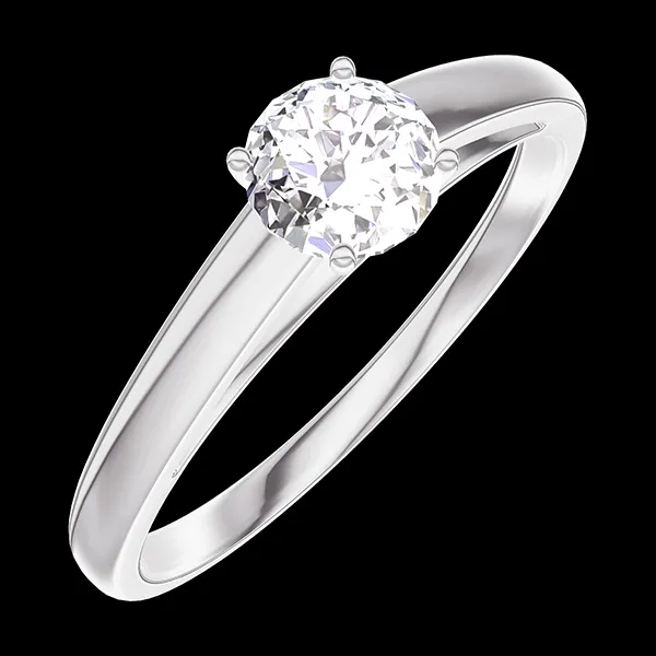 « L'Atelier » Nº160003 - Ring Witgoud 18 karaat - Diamant rond 0.3 Karaat