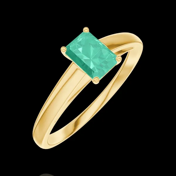 « L'Atelier » No. 162001 - Ring Yellow gold 18 carats - Emerald Baguette 0.3 Carats