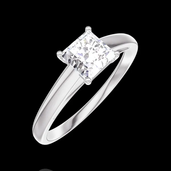 « L'Atelier » Nº182503 - Ring Weißgold 750/-(18Kt) - Labordiamant Prinzess 0.5 Karat