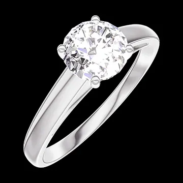 « L'Atelier » Nº164803 - Ring Witgoud 18 karaat - Diamant rond 0.7 Karaat