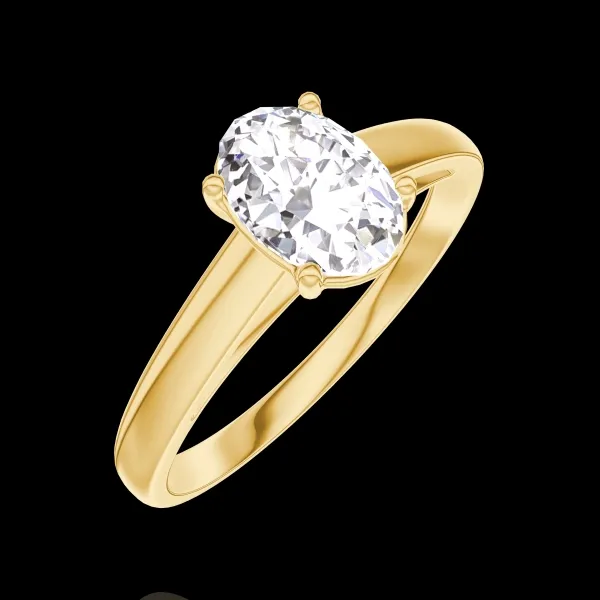 « L'Atelier » Nº185101 - Anillo Oro amarillo 18 quilates - Diamante de laboratorio Ovalo 0.7 quilates