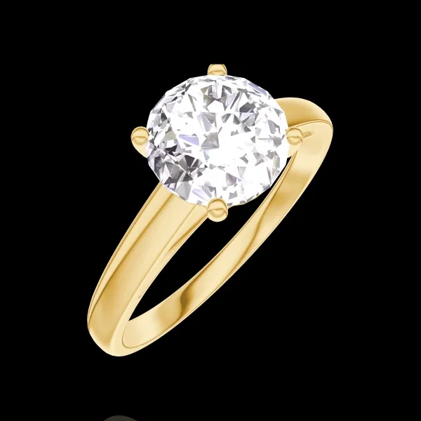 « L'Atelier » Nº167202 - Ring Yellow gold 9 carats - Diamond white round 1 Carats