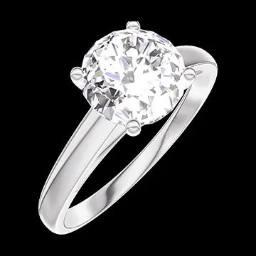 « L'Atelier » Nº167203 - Anillo Oro blanco 18 quilates - Diamante redondo 1 quilates