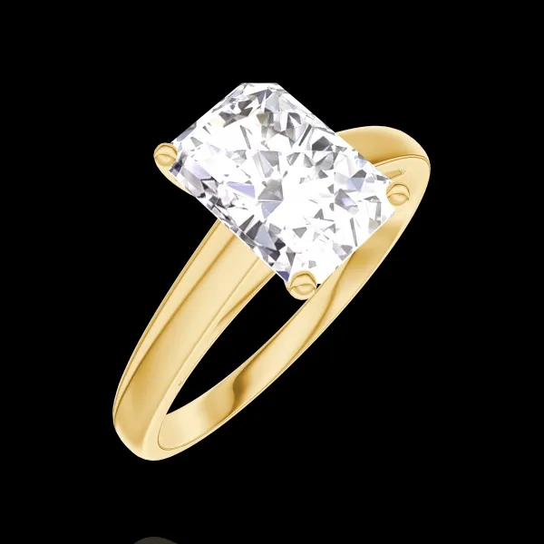 « L'Atelier » No. 187401 - Ring Yellow gold 18 carats - Lab-grown diamond Baguette 1 Carats