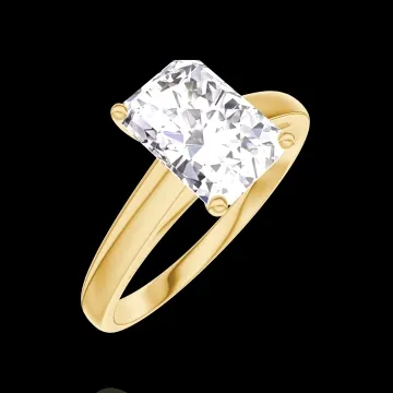 « L'Atelier » n.º 187401 - Anillo Oro amarillo 18 quilates - Diamante de laboratorio Rectángulo 1 quilates