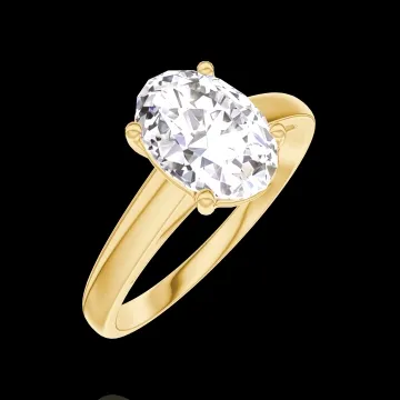 « L'Atelier » Nº187501 - Ring Yellow gold 18 carats - Laboratory Diamond Oval 1 Carats