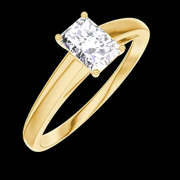 « L'Atelier » Nº180201 - Ring Geelgoud 18 karaat - Laboratorium diamant Rechthoekig 0.3 Karaat