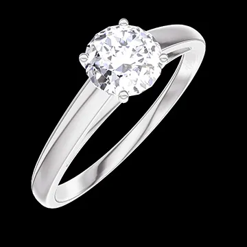 « L'Atelier » Nº182404 - Ring White gold 9 carats - Laboratory Diamond round 0.5 Carats