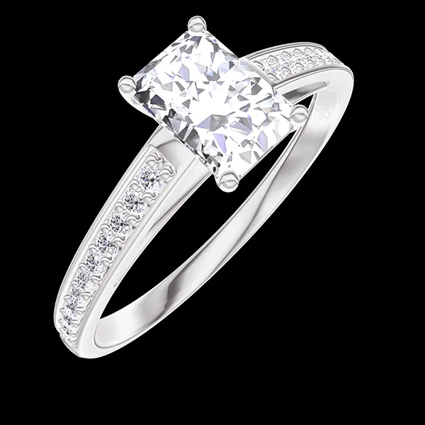 « L'Atelier » Nº182607 - Anillo Oro blanco 18 quilates - Diamante de laboratorio Rectángulo 0.5 quilates - Engastado Diamante de laboratorio