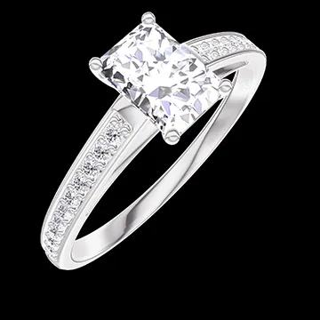 « L'Atelier » Nº182607 - Ring White gold 18 carats - Laboratory Diamond Baguette 0.5 Carats - Setting Laboratory Diamond