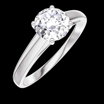 « L'Atelier » Nº184803 - Ring Witgoud 18 karaat - Laboratorium diamant rond 0.7 Karaat