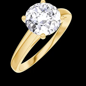 « L'Atelier » Nº187201 - Ring Geelgoud 18 karaat - Laboratorium diamant rond 1 Karaat