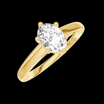 « L'Atelier » Nº420482 - Bague Or jaune 18 carats - Diamant Ovale 0.5 carat