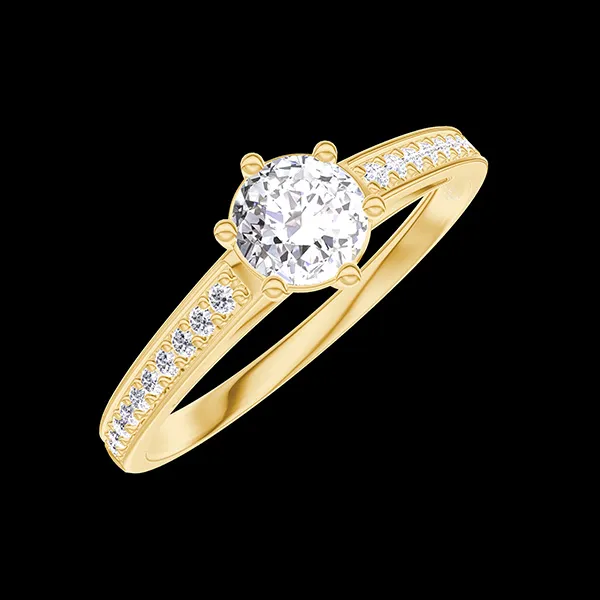 « L'Atelier » Nº423178 - Ring Yellow gold 18 carats - Diamond white round 0.3 Carats - Setting Diamond white