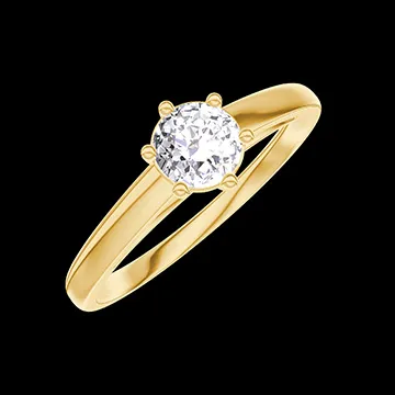 « L'Atelier » Nº423181 - Ring Geelgoud 18 karaat - Diamant rond 0.3 Karaat