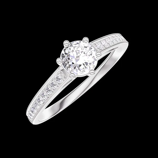 « L'Atelier » Nº423866 - Ring White gold 18 carats - Laboratory Diamond round 0.3 Carats - Setting Laboratory Diamond