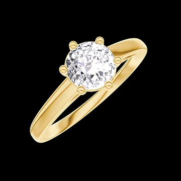 « L'Atelier » Nº424461 - Ring Geelgoud 9 karaat - Laboratorium diamant rond 0.5 Karaat