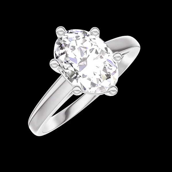 « L'Atelier » Nº425962 - Anello Oro bianco 18 carati - Diamante di laboratorio Ovale 1 Carati