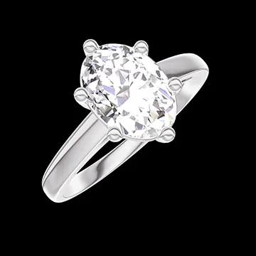 « L'Atelier » Nº425962 - Ring Witgoud 18 karaat - Laboratorium diamant Ovaal 1 Karaat