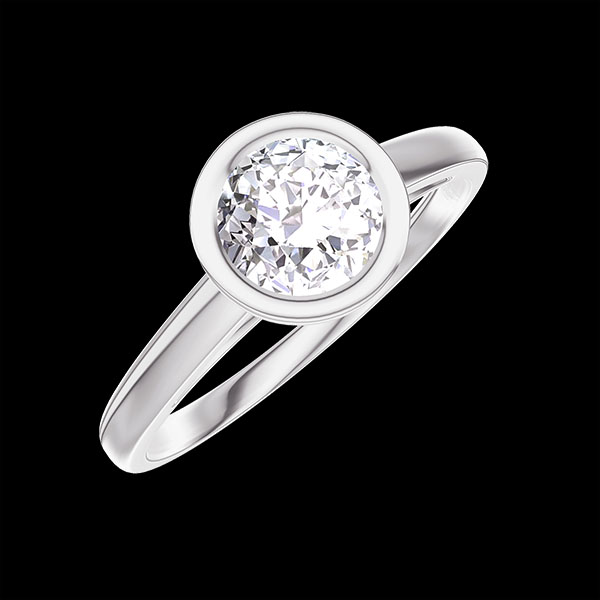 « L'Atelier » No. 582864 - Engagement ring White gold 18ct (750) - Lab-grown diamond Round 0.5 Carats