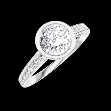 « L'Atelier » Nº582868 - Ring White gold 18 carats - Laboratory Diamond round 0.5 Carats - Setting Laboratory Diamond
