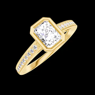 « L'Atelier » Nº583066 - Anillo Oro amarillo 18 quilates - Diamante de laboratorio Rectángulo 0.5 quilates - Engastado Diamante de laboratorio