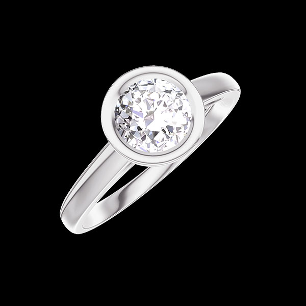 « L'Atelier » No. 583464 - Engagement ring White gold 18ct (750) - Lab-grown diamond Round  0.7 Carats