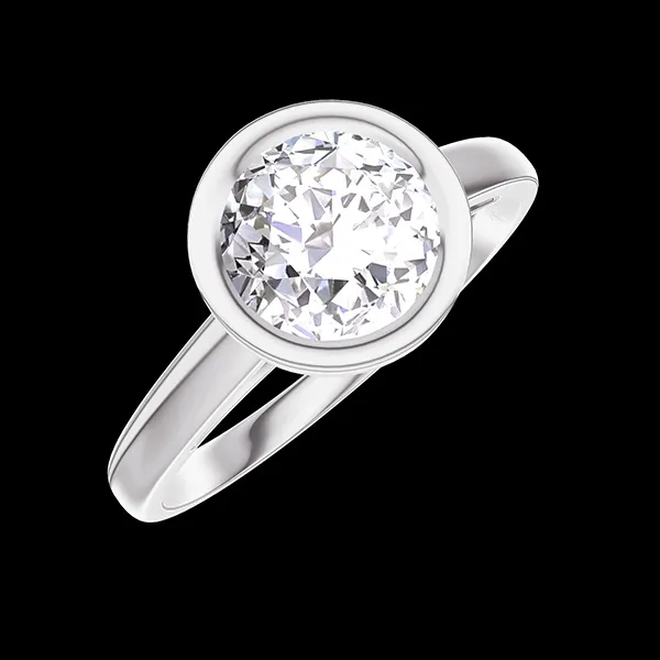 « L'Atelier » Nº584063 - Anello Oro bianco 18 carati - Diamante di laboratorio Rotonda 1 Carati