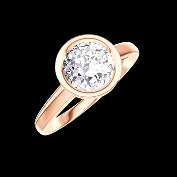 « L'Atelier » Nr. 587897 - Ring Roségold 750/-(18Kt) - Labordiamant Rund 1 Karat