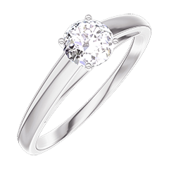 Pierścionek Create Zaangażowanie 160003 Białe złoto 750 - Naturalny diament Okrągły 0.3 karat