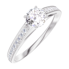 Ring « l’Atelier » 160008 - Witgoud 9 karaat - Diamant rond 0.3 Karaat - Setting Diamant Ring « l’Atelier » 160008 - Witgoud 9 karaat - Diamant rond 0.3 Karaat - Setting Diamant