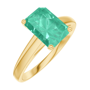 « L'Atelier » Nº169201 - Bague Or jaune 18 carats - Émeraude Rectangle 1 carat