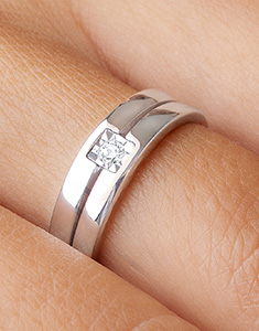 Promesse Nº48 - Engagement rings White gold 18 carats