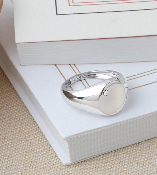 Clair Obscur Nº11 - Bague Or blanc 9 carats
