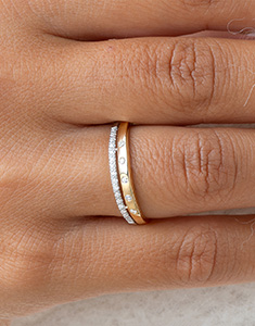 Promessa Nº47 - Anello Oro bianco e Oro giallo 18 carati