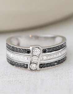 Genèse Nº14 - Engagement rings White gold 9 carats