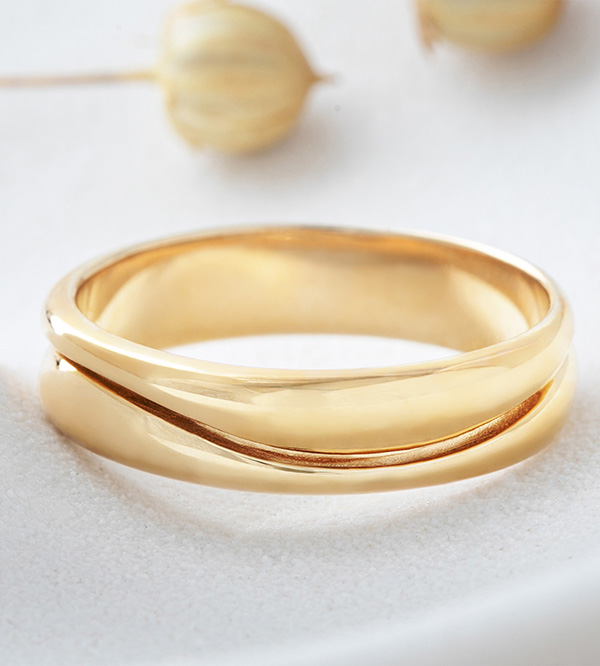 Anello Fede Nuziale Uomo/Donna 4mm In Oro Giallo 9k (375 - Foto 7