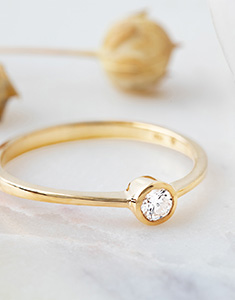 Fraicheur Nº24 - Engagement rings Yellow gold 9 carats