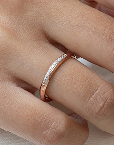 Origine Nº98 - Wedding rings White and Pink gold 18 carats