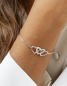 Précieux Secret Nº4 - Bracelet jonc Or blanc 9 carats