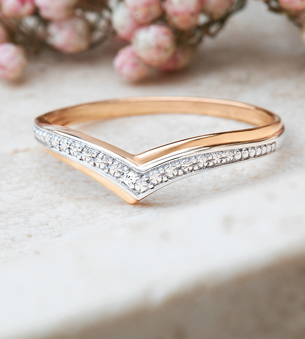 Abondance Nº22 - Bague Or blanc et or rose 18 carats